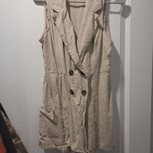 Stylish Tan Sleeveless Jumpsuit